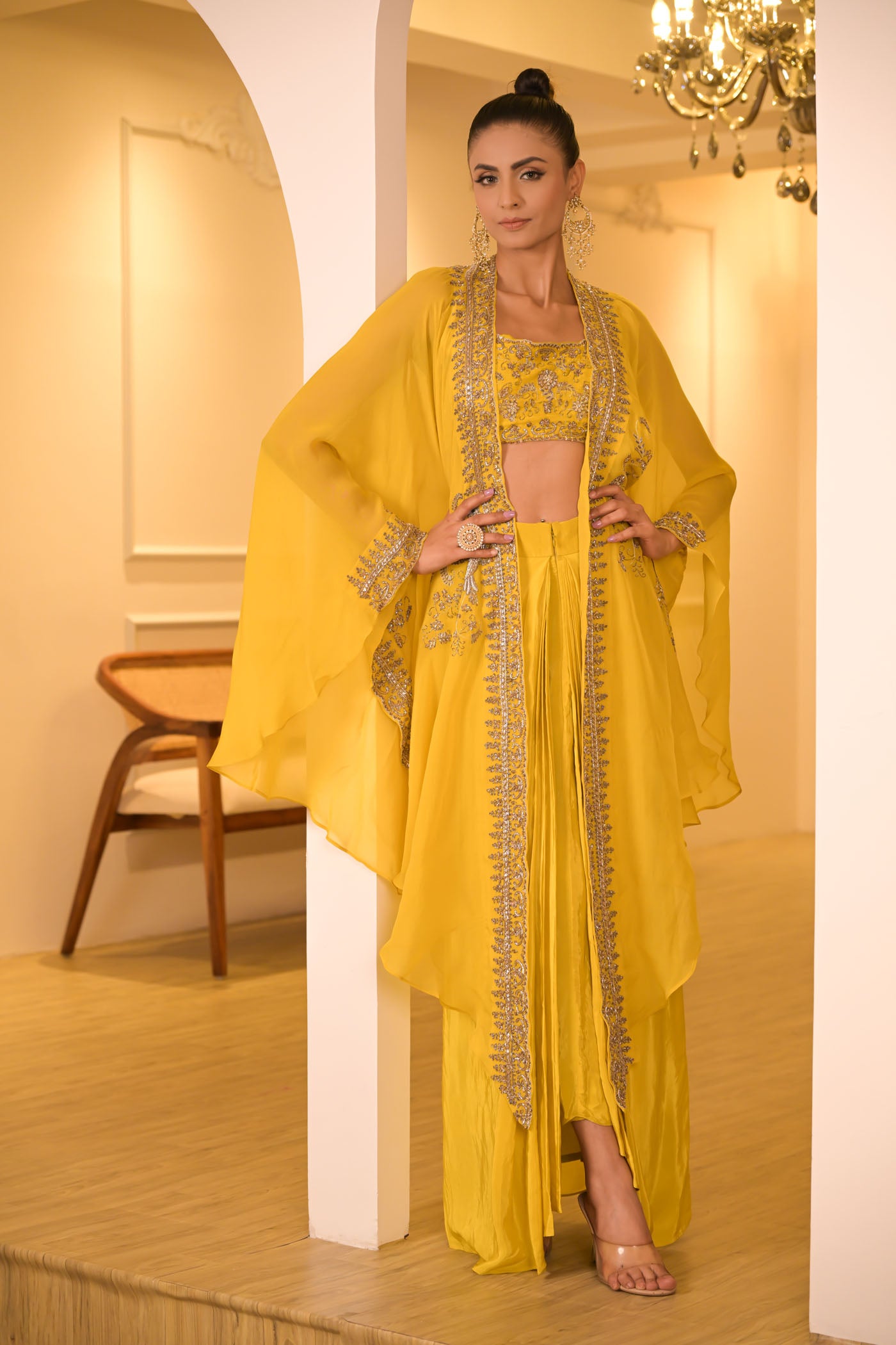 Sunshine Yellow Cape Set