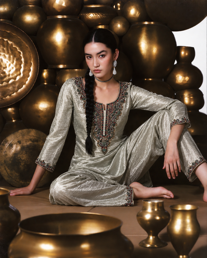 Ice Grey Noor-E-Jashn Suit Set