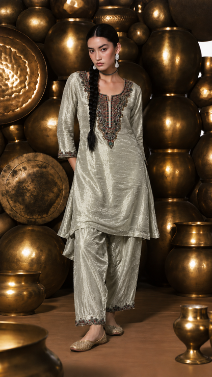 Ice Grey Noor-E-Jashn Suit Set