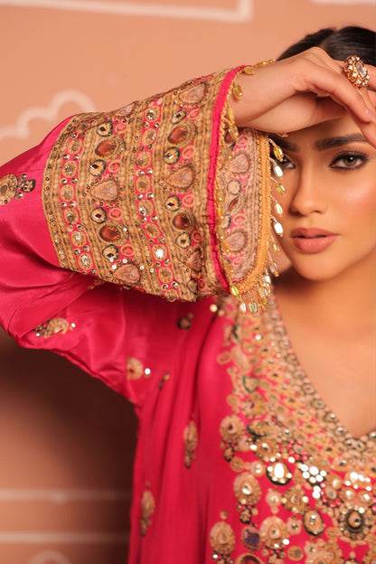 RANI PINK Crepe Digital Print Kurta Set