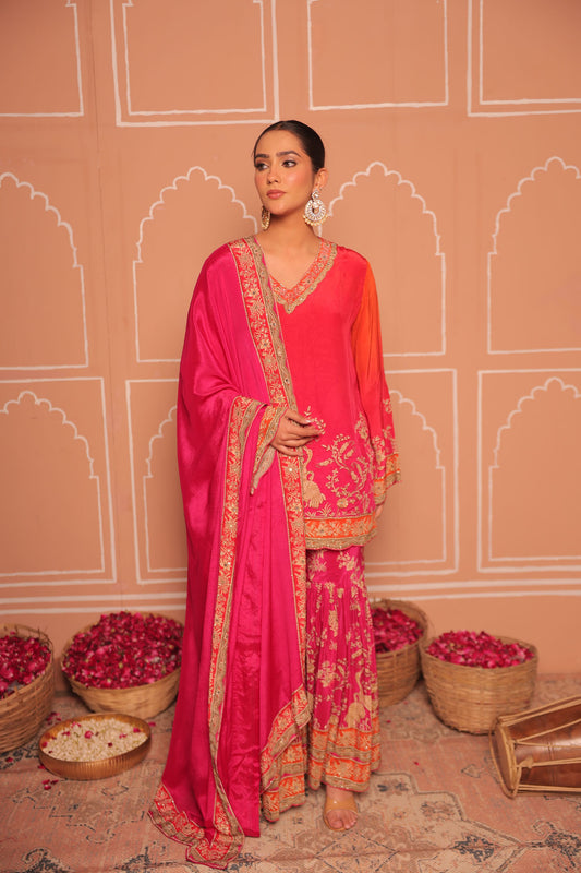 Peacock Garden Festive sharara