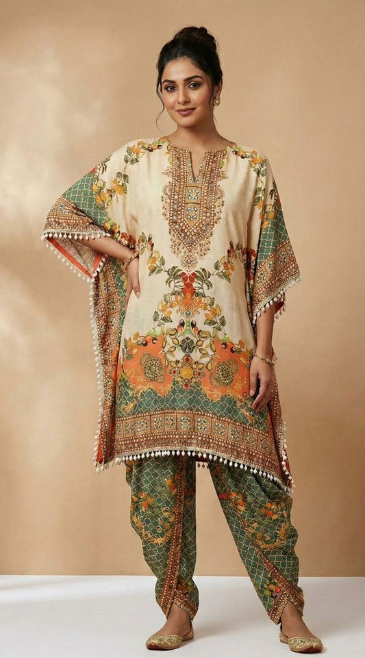 Ethereal Blossom Printed Kurta Set