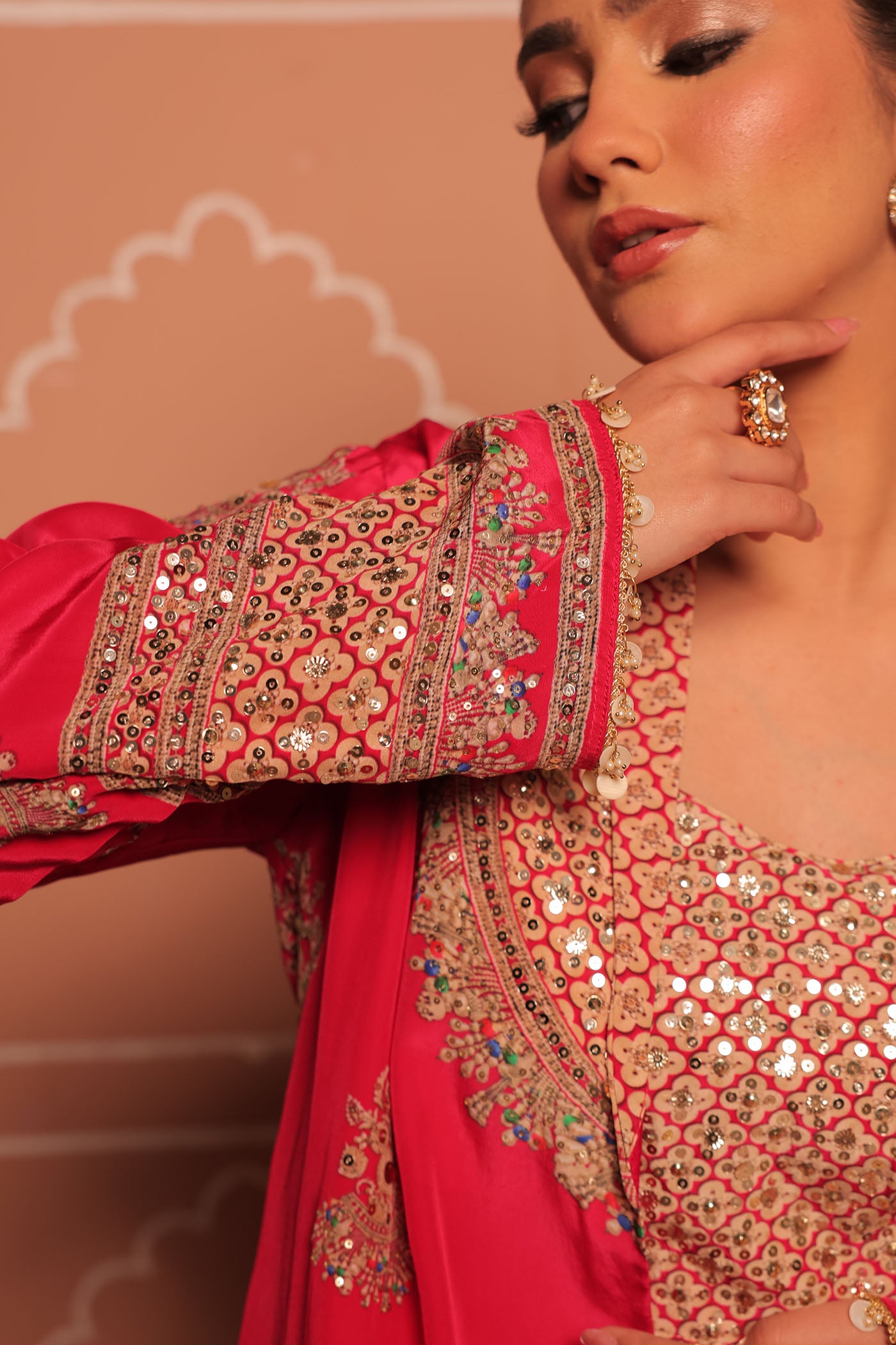 Zariya Hand-Embroidered Jacket Kurta Set