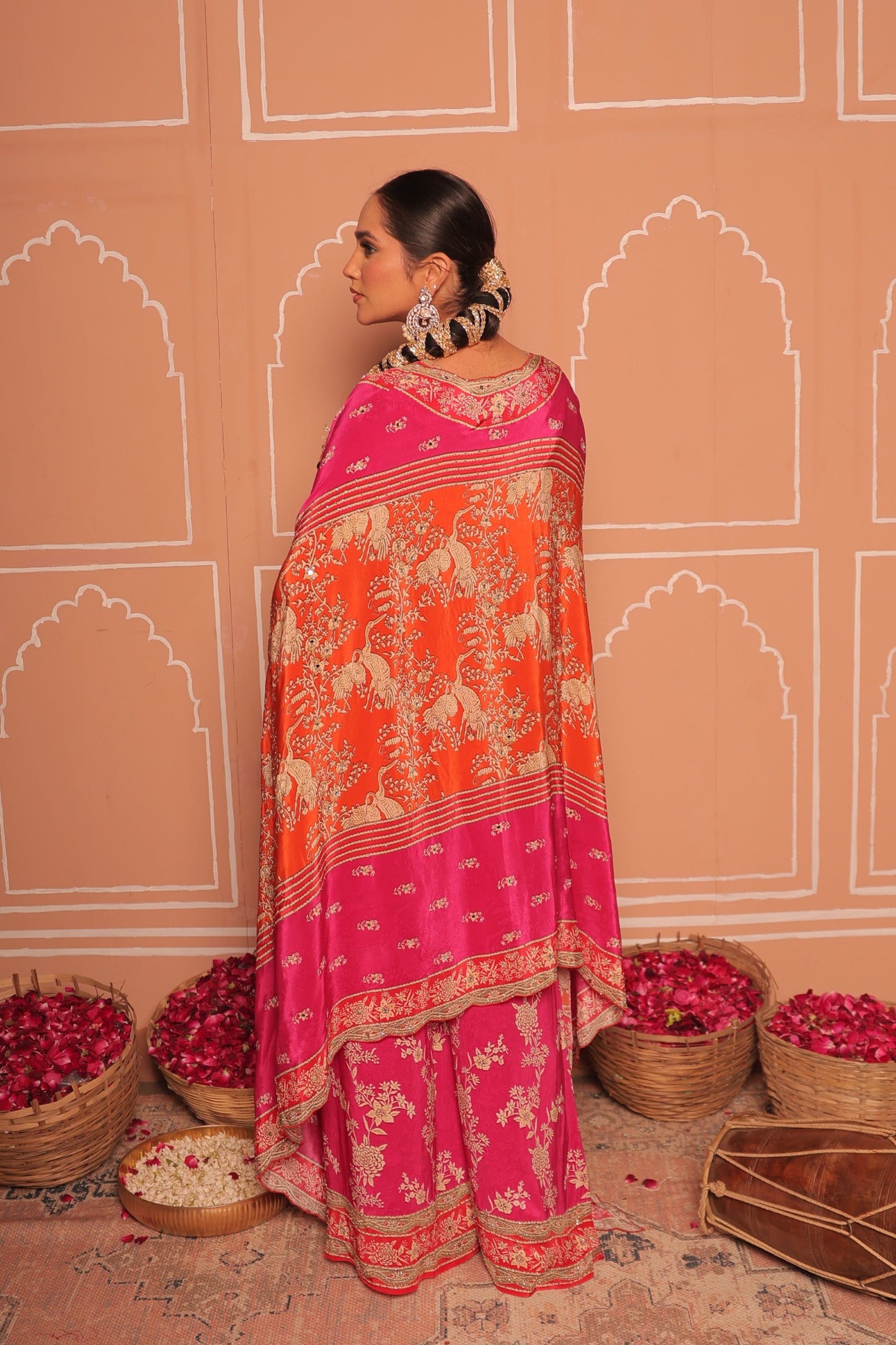 Peacock Garden Festive indo western Set