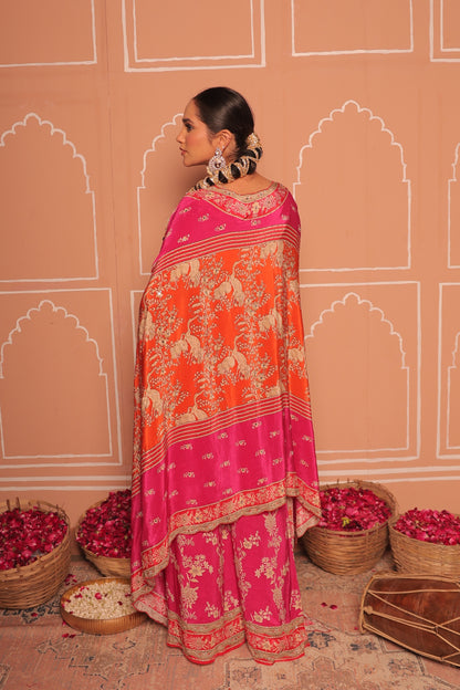 Peacock Garden Festive indo western Set