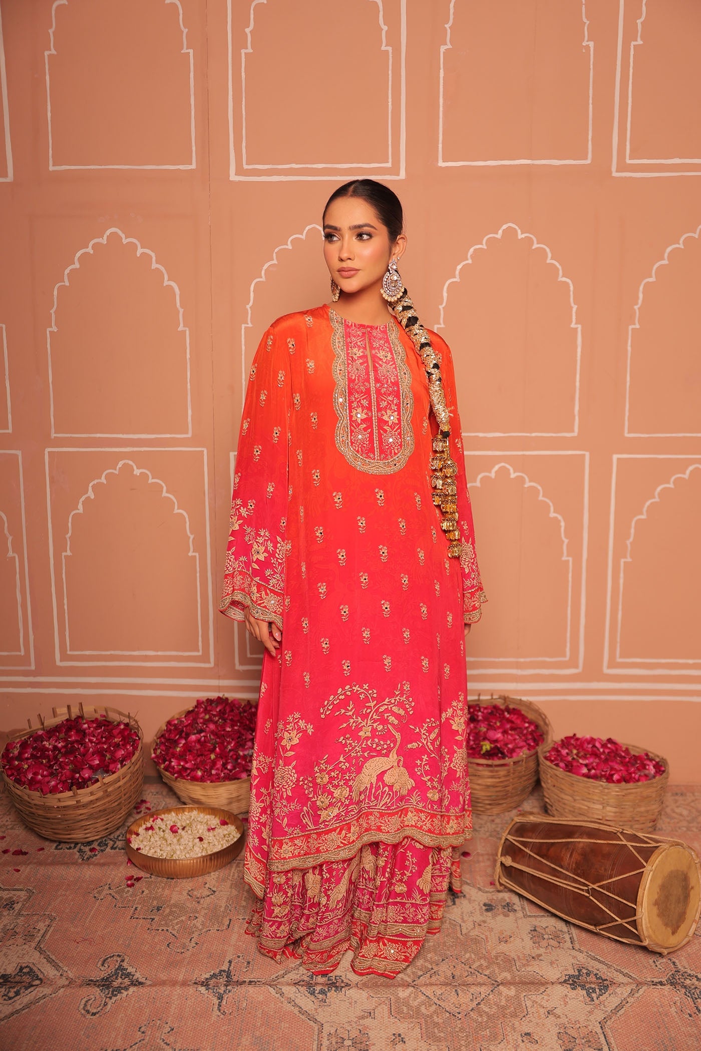 Royal Peacock A-Line Kurta Set