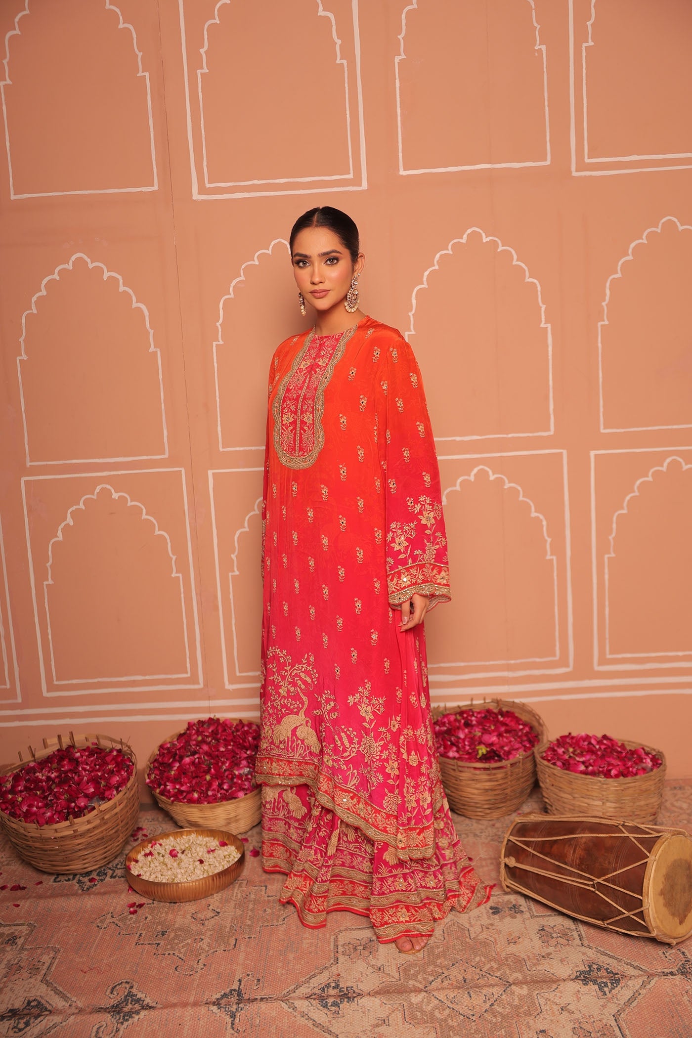Royal Peacock A-Line Kurta Set