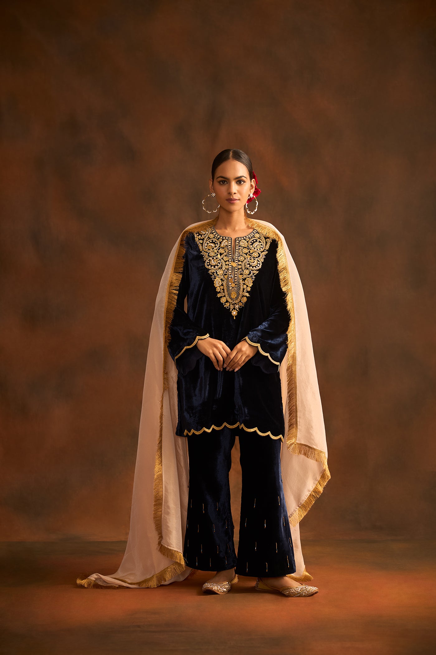 Jiva short kurta with bell bottoms