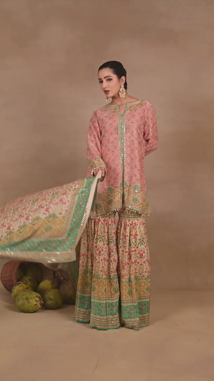 Zarmina Emerald Printed Kurta Set