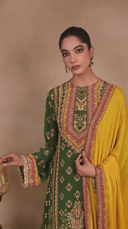 Zarmina Emerald Kurta Set