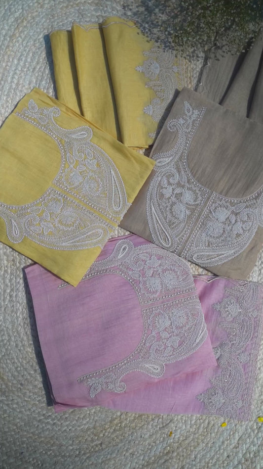 Zarbahaar Mul Unstitched Kurta Set