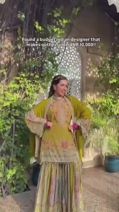 Nikki Mehra In Mehreen Sharara Set