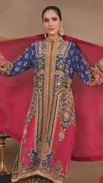 Zarmina Royal Fusion Jacket Set