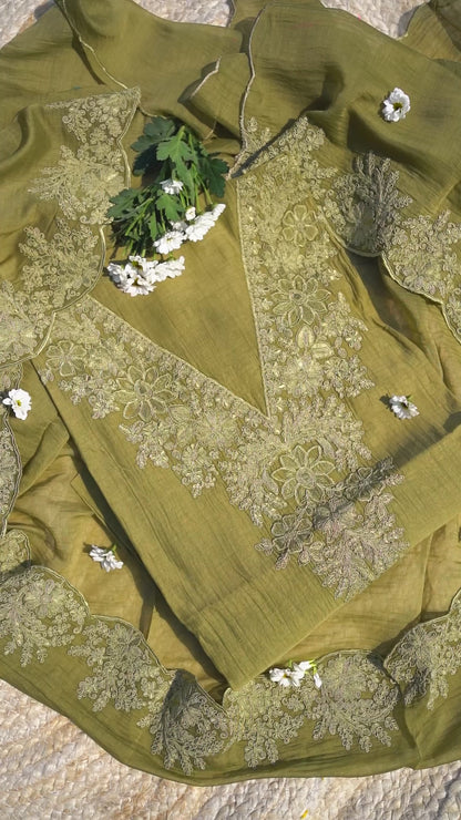 Mehraz Mul Unstitched Kurta Set