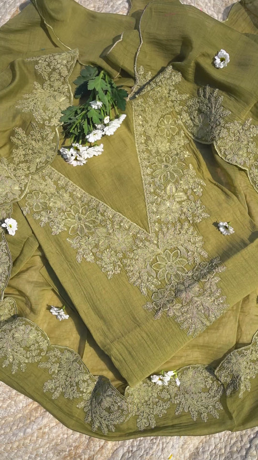 Mehraz Mul Unstitched Kurta Set